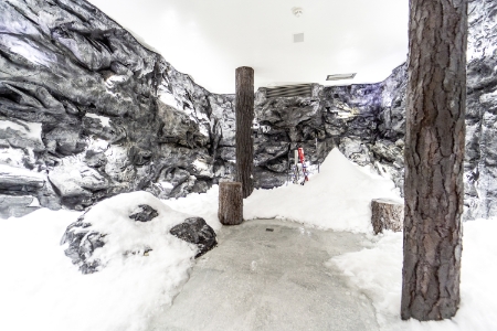 Schneeraum zur Abkühlung und Stimulation der Sinne